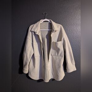 Shacket size large cream colored